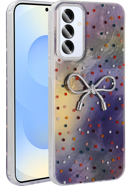 Galaxy A25 Kılıf Kamera Korumalı Figürlü Nxxa Ponti Silikon Kapak - Lila