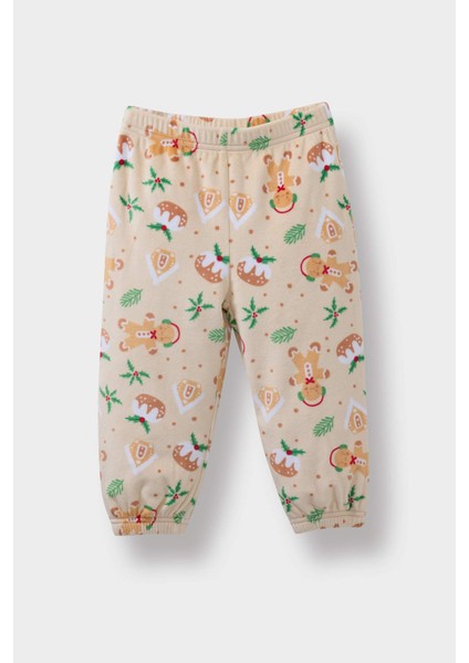 Erkek Bebek Pijama Takımı Yılbaşı Temalı Uzun Kollu Velur Üst Uzun Alt F5561A525WN fiyatları