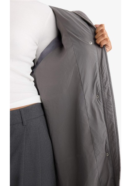 Su Geçirmez Regular Fit Kapüşonlu Fermuarlı Parka F2965AX25WN