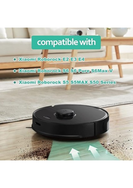 Xiaomi Roborock S5 Max S6 Pure S6 Maxv Rulo Fırçalar Için 9'lu Paket Yedek Hepa Filtre Paspas Bezi Aksesuarı (Beyaz) fiyatları