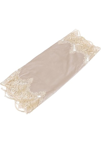 Piyano Klavye Kılıfı - Dik Piyano Için Yarım Kılıf - Işlemeli Dantel Desenli Mendil Kılıfı