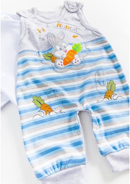 Tavşan Figürlü Erkek Bebek Tulum Salopet Takım fırsatları