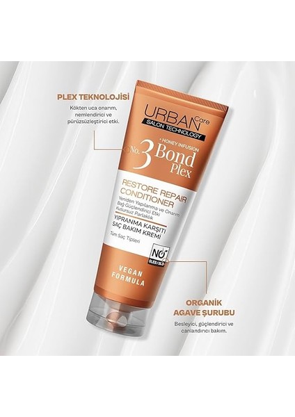 Care No.3 Bond Plex Yıpranma Karşıtı Saç Bakım Kremi 250 Ml- Vegan modelleri