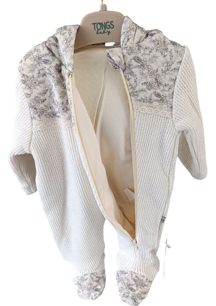 9505T Kız Bebek Fermuarlı Kapüşonlu Patikli Tulum fiyatları