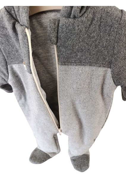 9502T Erkek Bebek Fermuarlı Kapüşonlu Patikli Tulum fiyatları