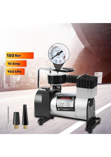 150 Psı Metal Gövdeli Çakmaklık Girişli Araç Lastik Şişirme Pompası Kompresör fırsatları