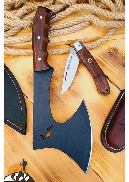 Balta Kamp Piknik Çakısı Bıçağı Ceviz Ağaç Sap Kılıflı (Outlz-01)