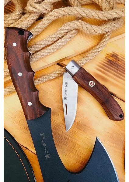 Balta Kamp Piknik Çakısı Bıçağı Ceviz Ağaç Sap Kılıflı (Outlz-01) modelleri