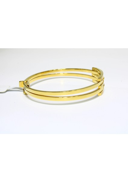 14 Ayar Altın 3 Sıralı Dorikalı Kaburga Kelepçe Bilezik 9.61 gr modelleri