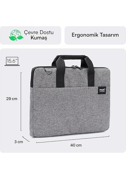 Cityfit MCC-704 Laptop Çantası, Erkekler ve Kadınlar Için Profesyonel Bilgisayar Çantası, 15.6 Inç Notebook Çantası, Evrak Çantası, Gri fiyatları