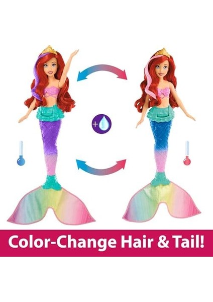 Prensesi Yüzen ve Renk Değiştiren Ariel Bebek Prensesi Oyuncakları, Yüzen Deniz Kızı Ariel Bebek HPD43 modelleri