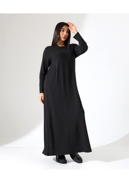 Kadın Yün Viskon Uzun Büyük Beden Elbise modelleri