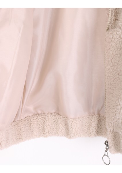 Kapüşonlu Kız Çocuk Pelüş Mont - 26K 6309 modelleri