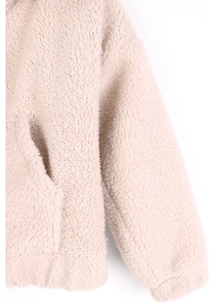 Kapüşonlu Kız Çocuk Pelüş Mont - 26K 6309 fırsatları