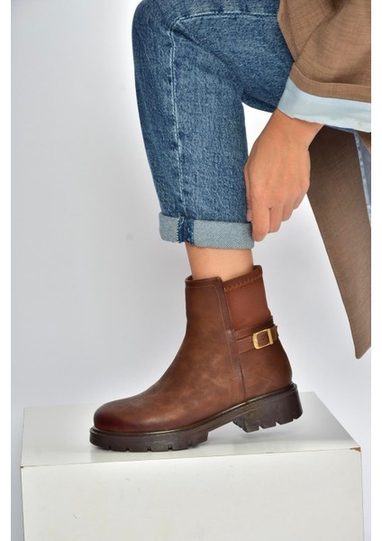 V674420409 Taba Kalın Tabanlı Içi Tüylü Kadın Bot