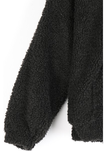 Kapüşonlu Kız Çocuk Pelüş Mont - 26K 6309 fırsatları