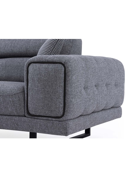 Viola Üçlü Koltuk Gri