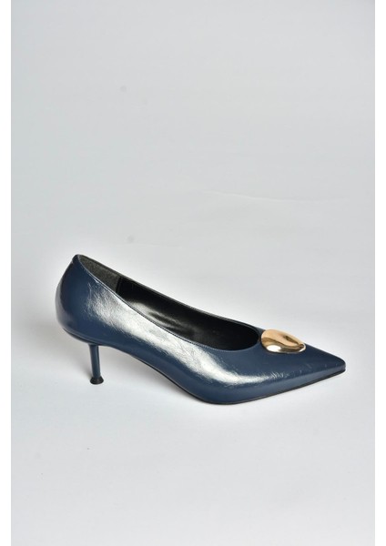 V820621760 Lacivert Rustik Ince Topuklu Sivri Burun Kadın Ayakkabı indirimleri