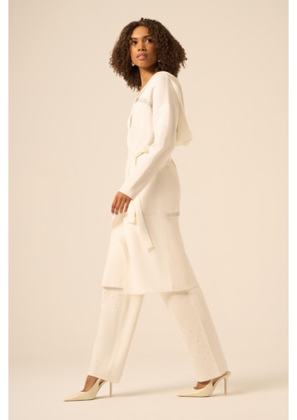 Kadın Kapşon Detaylı Ikili Takım Ekru 20740 fiyatları