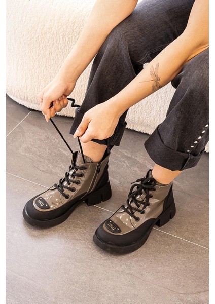 Layla Guja Ithal Özel Seri Hakiki Deri Kadın Bot Haki fiyatları