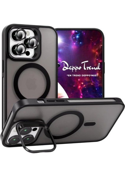 16 Pro Için ile Uyumlu Kılıf Renkli Kamera Lens Koruyucu Stand Olabilen Kablosuz Şarj Destekli Silikon Mat Sararmaya Karşı Dayanıklı Koruyucu Kapak