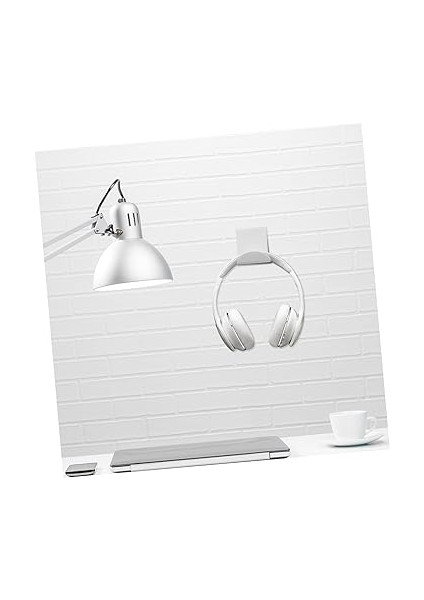 2ADET Duvara Monte Kulaklık Tutucu Pratik Kulaklık Standı Kolay Kurulum ve Masa Alanı Uyumlu fırsatları