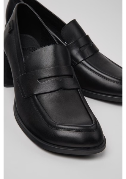 Kadın Kora Deri Makosen - Siyah fırsatları