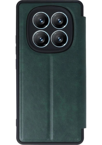Xiaomi Redmi Note 14 Pro 5g Kılıf Flip Cover - Koyu Yeşil fırsatları