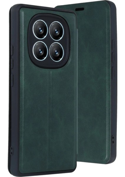 Xiaomi Redmi Note 14 Pro 5g Kılıf Flip Cover - Koyu Yeşil indirimleri