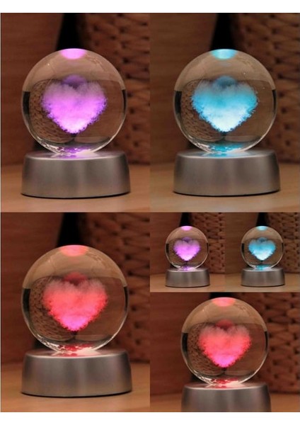 Kişiye Özel Istiridye Inci Kolye ve Kalp Kristal Cam Kar Küresi Ikili Set indirimleri