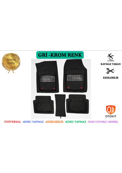 Opel Corsa D 2007 Uyumlu Havuzlu Ünıversal Pro Actıve Oto Paspas Siyah - Gri fiyatları