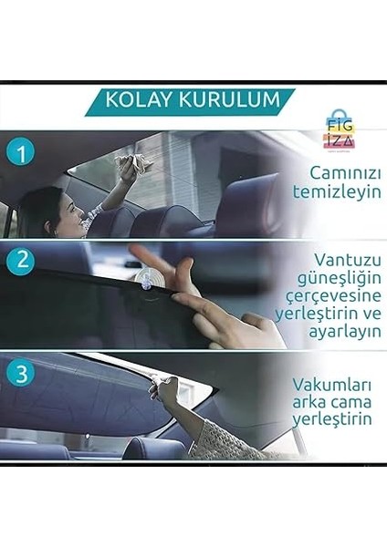 Vantuzlu Arka Cam Güneşlik Perde – 100X50 cm | Uv Korumalı, Katlanabilir Oto Güneş Engelleyici Gölgelik | Araba Için Güneşlik Perde modelleri