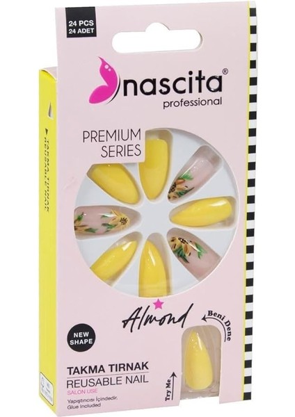 24'lü Almond Renkli Takma Tırnak - 153