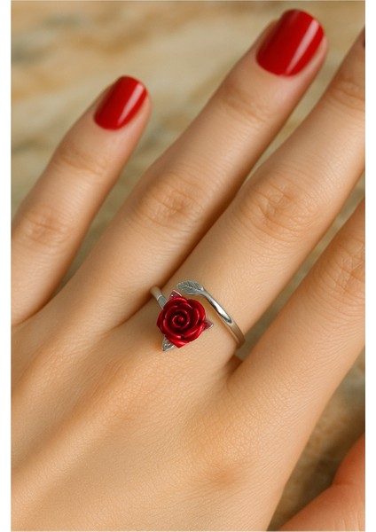 Gümüş Kaplama Ayarlanabilir Gül Yüzük fiyatları