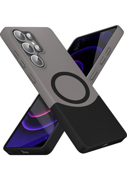 Galaxy S25 Ultra Kılıf M-Safe Şarj Özellikli Mıknatıslı Mrsa Duble Kapak - Siyah fırsatları