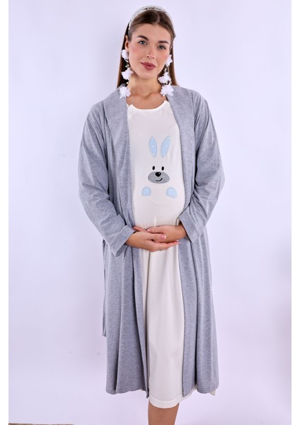 Mavi Hamile Lohusa Set