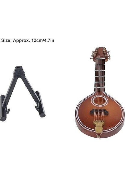 Mini Mandolin Enstrümanı Modeli, Mandolin Modeli, 8 Telli, El Yapımı, Standlı, Minyatür Müzik Aleti Hediyeler, Ev Dekorasyonu fiyatları