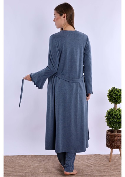 Indigo Sabahlıklı Hamile Lohusa Pijama Takımı fırsatları