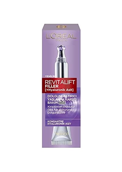 L'oréal Parıs Revitalift Filler Dolgunlaştırıcı Yaşlanma Karşıtı Göz Bakım Kremi 15 ml - Hyaluronik Asit