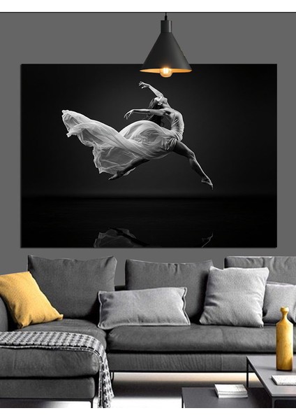 Uçan Beyaz Bale Sanatçısı Dekoratif Kanvas - Mdf Ahşap Tablo fiyatları