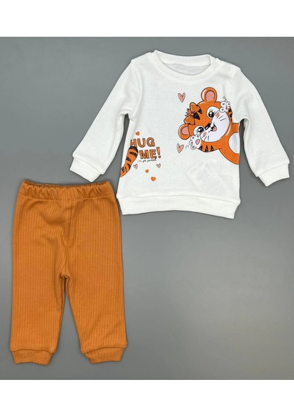 Kız Bebek Kedi Baskılı Çıt Çıtlı Alt Üst Ikili Gündelik Takım fiyatları