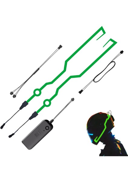 Reflektif Pilli Işık Şerit Kask Güvenlik Motosiklet Bisiklet Scooter LED Işık Gece Sürüş Şeridi