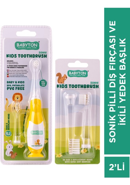 Sonik Pilli Diş Fırçası ve Ikili Yedek Başlık