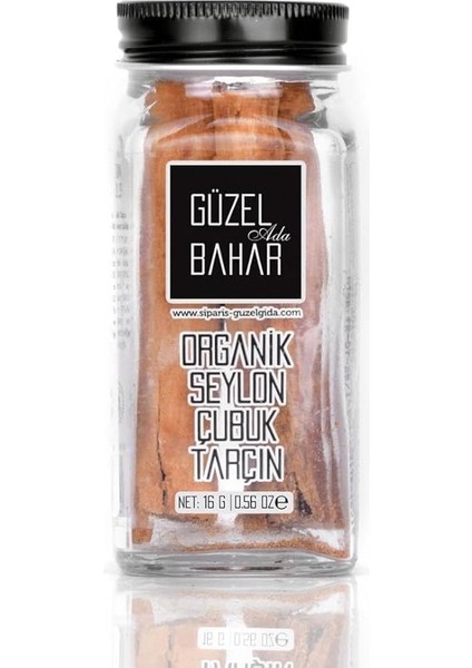 Gıda Güzel Ada Bahar Organik Seylon Çubuk Tarçın 16 G