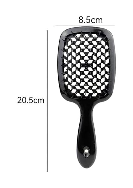 Aputue Saç Fırçası, Anti Statik ve Friz Önleyici Hava Yastıklı Tarak, Dolaşmayı Önleyen Saç Fırçası, Islak ve Kuru Saçlar Için Paddle Fırça, Kıvırcık ve Düz Saçlar Için Masajlı Tarak (Siyah)