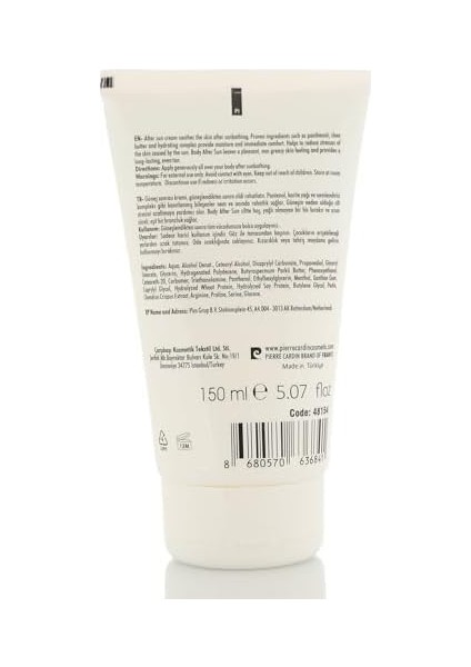 Pierre Cardin Güneş Sonrası Krem 150 Ml/after Sun Cream