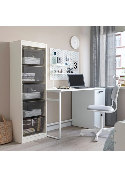 Trofast Saklama Ünitesi Beyaz Gri 46 x 30 x 145 cm fırsatları