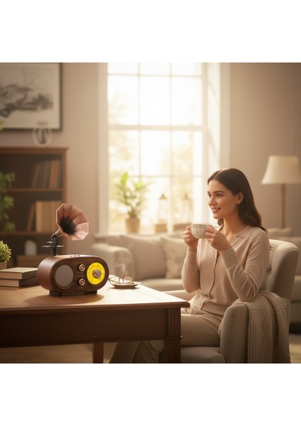Nostaljik Gramafon Tasarım Radyo,trend Nostalji Radyo Bluetooth Özellikli fiyatları