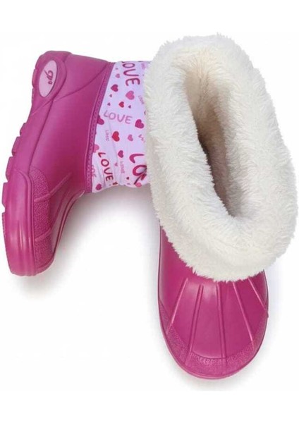 Kız Çocuk Su Geçirmez Içi Kürklü Kar Botu