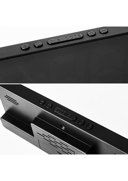 Dijital Dereceli Alarmlı Masa Saati Ses Kontrollü Büyük Ekran Yatak Odası Başucu Saati 7.3" Ekran (Turuncu) indirimleri